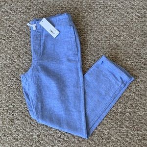 NWOT Janie and Jack Boys Linen/Cotton Drawstring Pant size 10